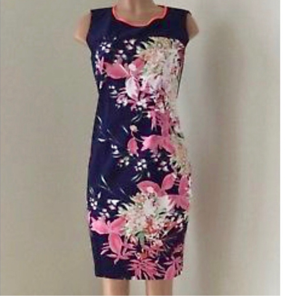 SOLD NWOT Tahari Emory Navy Shift Dress